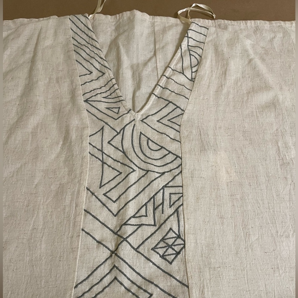 NWT World Market Kaftan | One Size | Natural Cotton - Picture 2 of 6